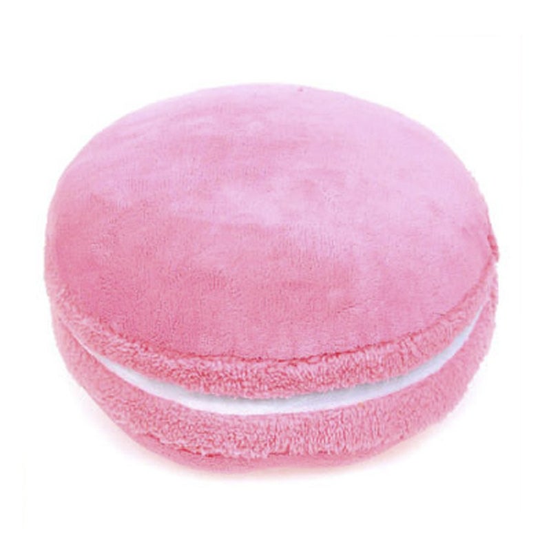 ChezMax Macaron Pillow Plush Back Bolster Cushion Microbead Throw Pillow Case Round Seat Cushion Home Decor Pillow for Sofa Bedroom Office Dormitory Car 14.5" Pink - Image 3